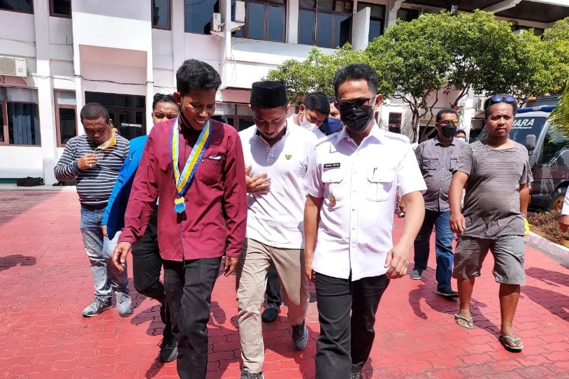 Wali Kota Rahmad Mas'ud usai berdialog dengan para demonstran BBM solar di Balikpapan (Dok. Diskominfo Balikpapan)