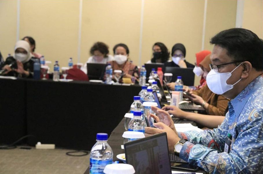 Dr HM Aswin saat mengikuti rapat koordinasi penyusunan peraturan pelaksanaan UU IKN di Balikpapan, Kamis, 3 Februari 2022.