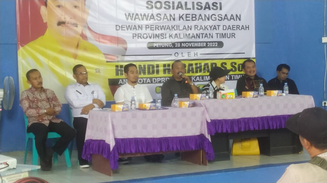 Sosialisasi Wawasan Kebangsaan (Sosbang), di Gedung Pertemuan di Kelurahan Pettung, Kecamatan Penajam, Kabupaten Penajam Paser Utara, Senin, 28 November 2022.