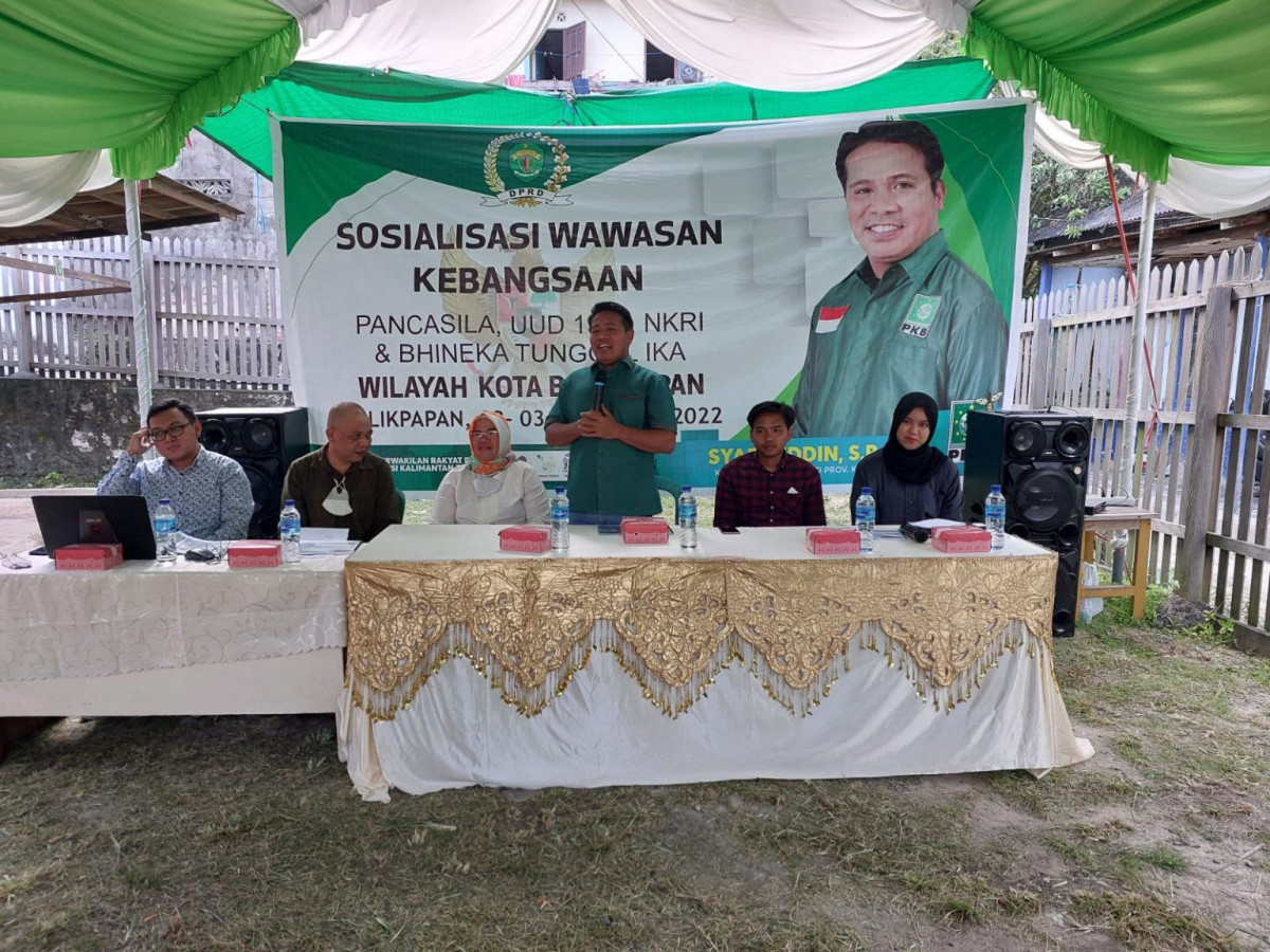 Anggota DPRD Kalimantan Timur, Syafruddin saat melaksanakan sosialisasi empat konsesus wawasan kebangsaan (Foto: Ist)