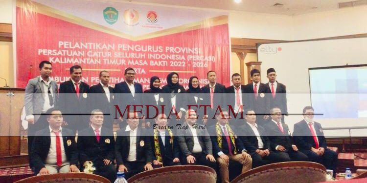 Pelantikan Pengprov Percasi Kaltim 2022-2026 di Grand Elty Singgasana Tenggarong [Indah/Mediaetam.com]