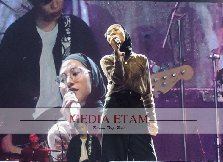 Penampilan Feby Putri di Acara Wonderful Festival Kukar 2022 [Indah/Mediaetam.com]
