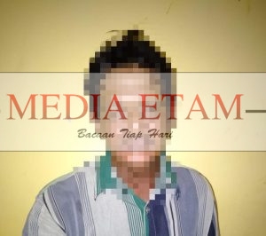 Pelaku asusila anak 10 tahun yang ditangkap Unit Reskrim Polsek Tabalar. [Humas Polres Berau / Mediaetam.com]