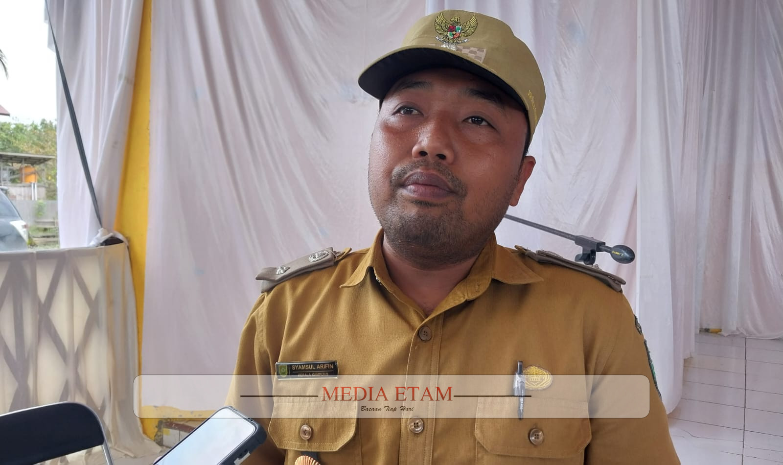 Kepala Kampung Eka Sapta, Syamsul Arifin. [Elton Wada / Mediaetam.com]