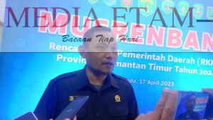 Wakil ketua DPRD Kalimantan Timur, Seno Aji saat diwawancarai awak media (Foto: Iswanto/Mediaetam.com).