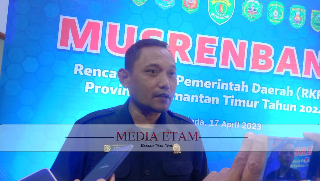 Wakil ketua DPRD Kalimantan Timur, Seno Aji saat diwawancarai awak media (Foto: Iswanto/Mediaetam.com).