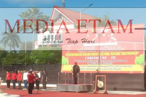 Upacara Pencanangan Bulan Bhakti Gotong Royong Masyarakat di Kukar. (Indah, Mediaetam.com)
