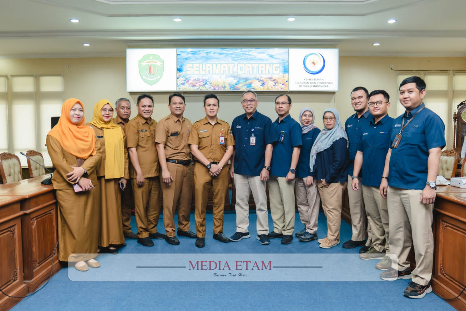 Jajaran DKP Kaltim dan Pupuk Kaltim (foto istimewa)