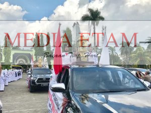 Penyambutan Kafilah MTQ Kukar. (Indah, Mediaetam.com)