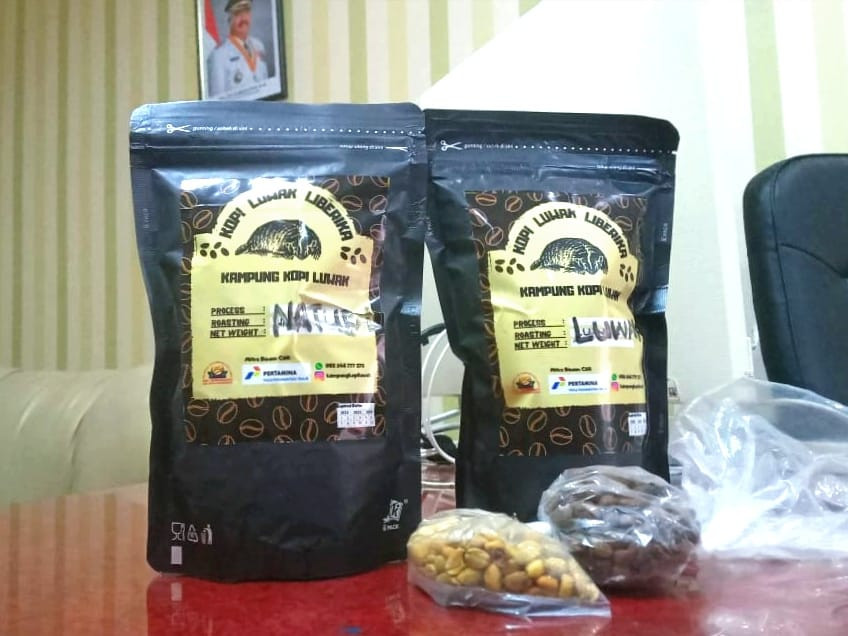 Produk kopi luwak dari Desa Perangkat Baru. (Istimewa)