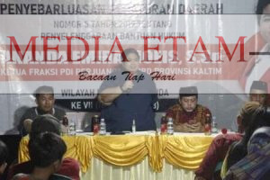 Anggota komisi IV DPRD Kalimantan Timur, Ananda Emira Moeis saat melaksanakan Sosper(Foto: Iswanto/Mediaetam.com).