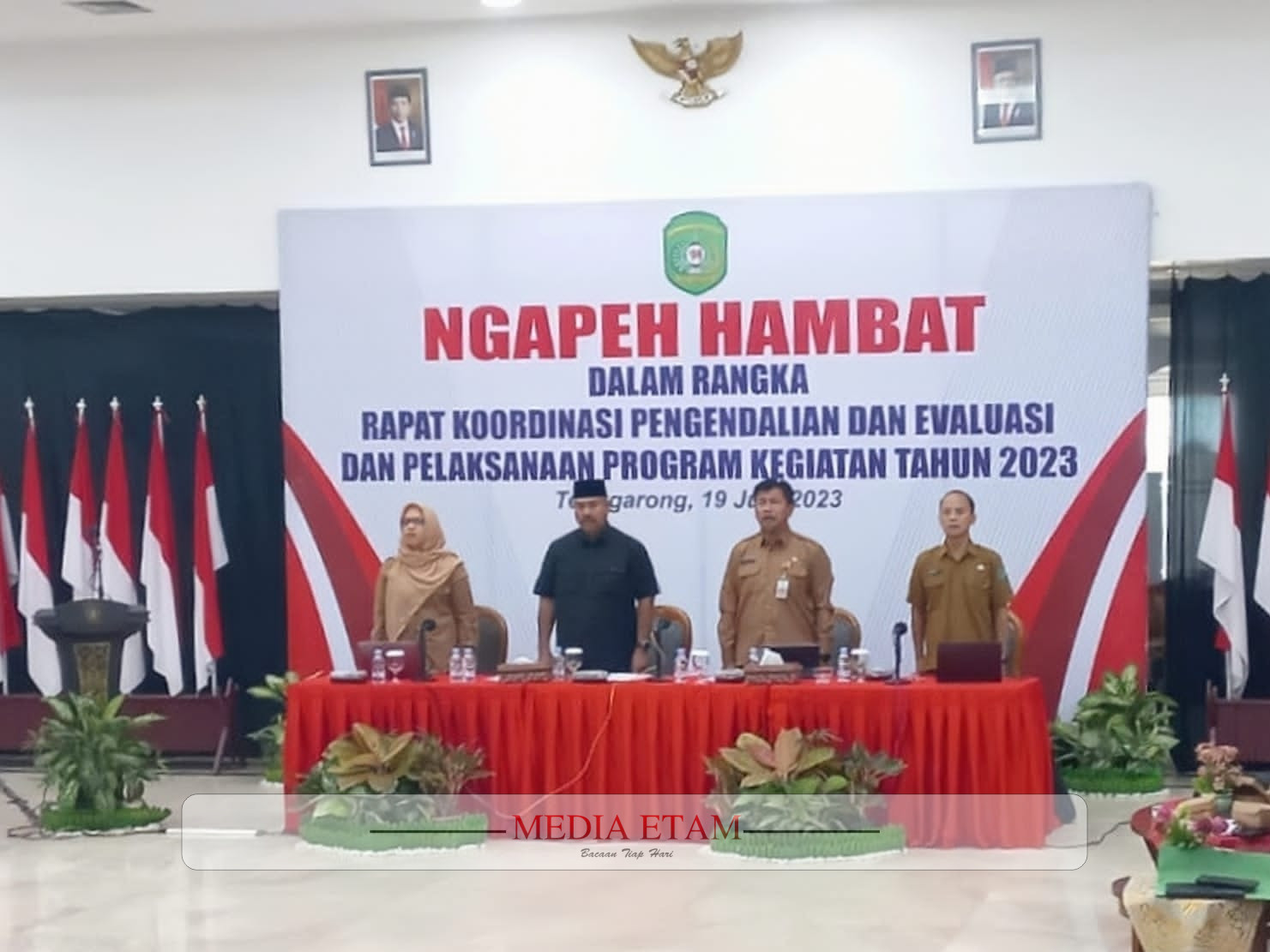 Rapat Koordinasi Pengendalian dan Evaluasi Pelaksanaan Program Kegiatan 2023. (Indah, Mediaetam.com)