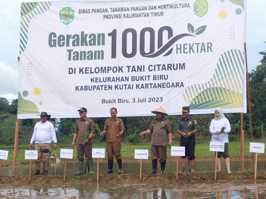Gerakan Tanam 1000 Hektare di Kelurahan Bukit Biru, Kabupaten Kukar. (Istimewa)