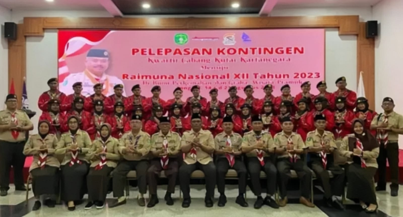 Pelepasan Kontingen Pramuka Kabupaten Kutai Kartanegara. (Dok: LPKA Kelas II Samarinda)