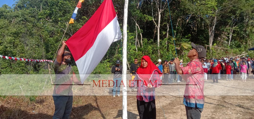 Foto : Perayaaan HUT RI di Desa Talemow , Kecamatan sepaku , Penajam Paser Utara (Mujahid , Mediaetam.com)