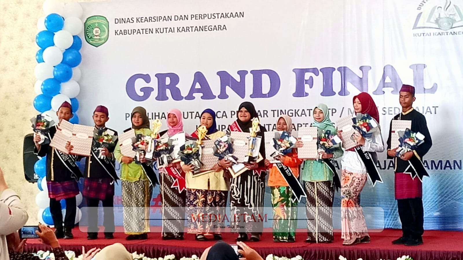 Grand Final Pemilihan Duta Baca Pelajar Kukar Tingkat SMP sederajat. (Indah, Mediaetam.com)