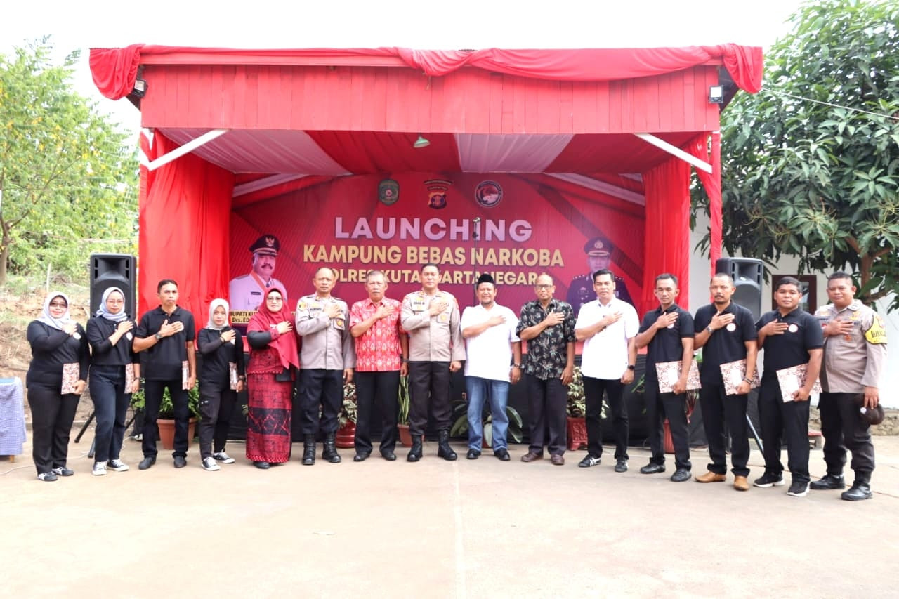 Pelaunchingan Kampung Bebas Narkoba Kabupaten Kutai Kartanegara. (Dok: Polres Kukar)