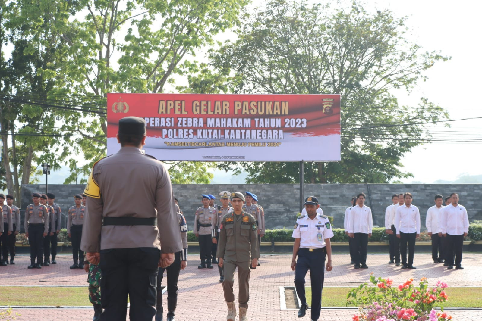 Apel Operasi Zebra Mahakam 2023 Polres Kukar. (Dok: Polres Kukar)
