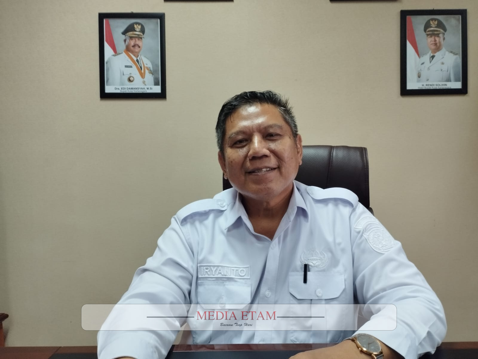 Kepala Disdukcapil Kukar, M Irianto. (Indah, Mediaetam.com)