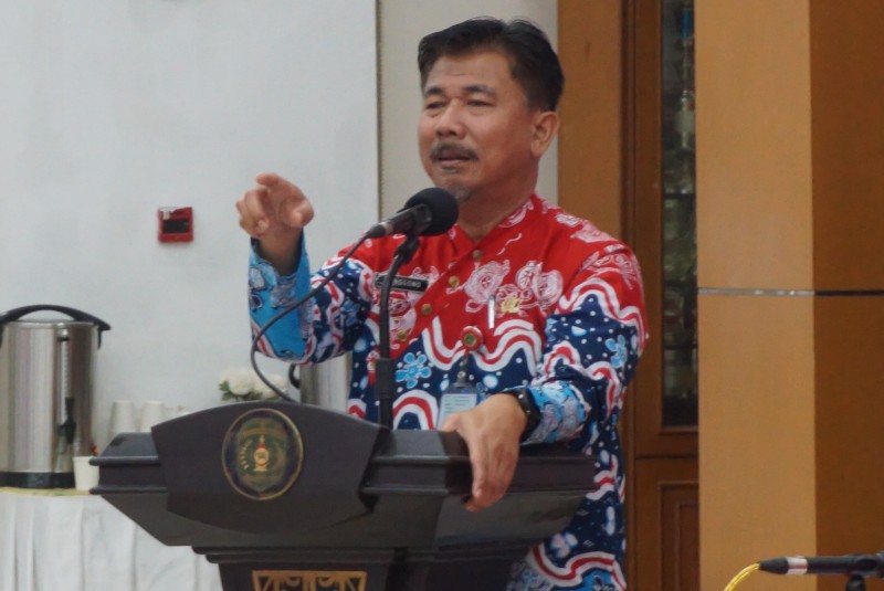 Sekda Kukar Sunggono dalam acara seminar. (Istimewa)