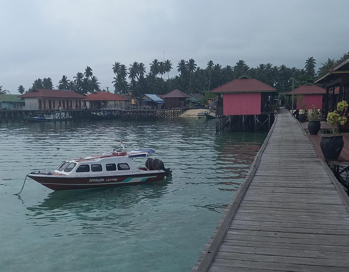 keindahan bahari Pulau Derawan yang menarik dijadikan konten untuk anak muda. (Mediaetam.com)