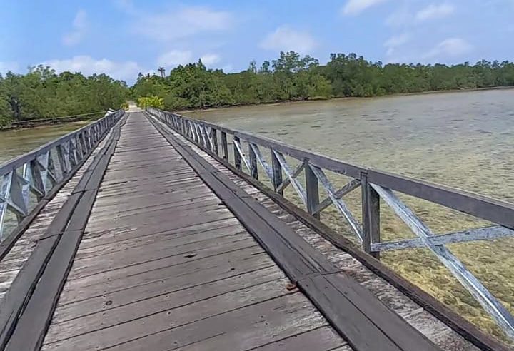 Jembatan yang menghubungkan Bohe Silian dan Payung-Payung. (Opy/Mediaetam.com)