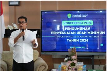 Pj Gubernur Kaltim Umumkan Penyesuaian Upah Minimum 2024