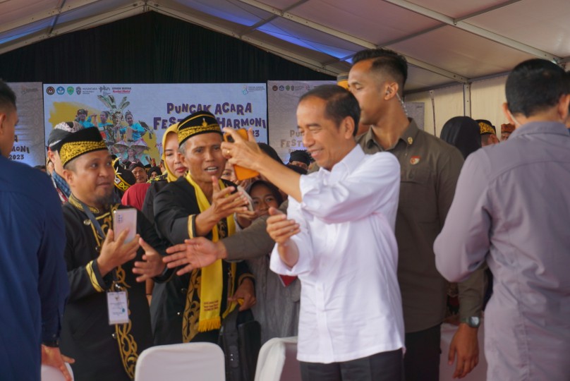 Jokowi Hadiri Puncak Perayaan Festival Harmony Budaya Nusantara  