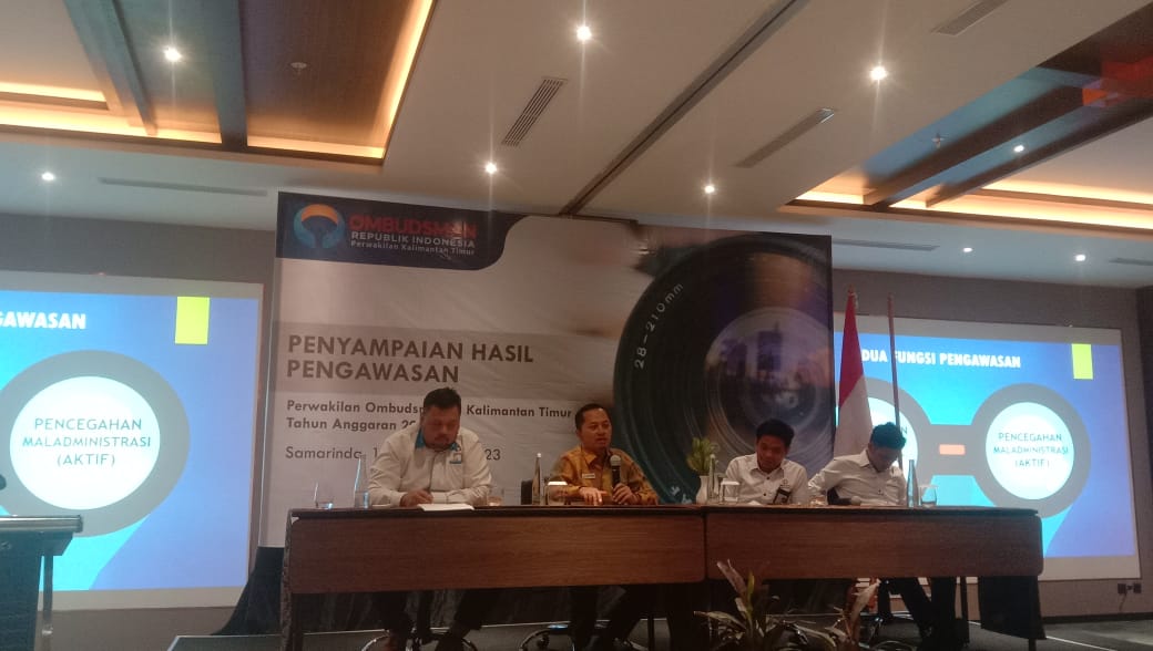Foto : Agenda Penyampaian Hasil Pengawasan Ombusdman RI Perwakilan Kaltim terkait Dinamika Pelayanan Publik di Kaltim Pada Tahun 2023 (Mujahid/Mediaetam.com)