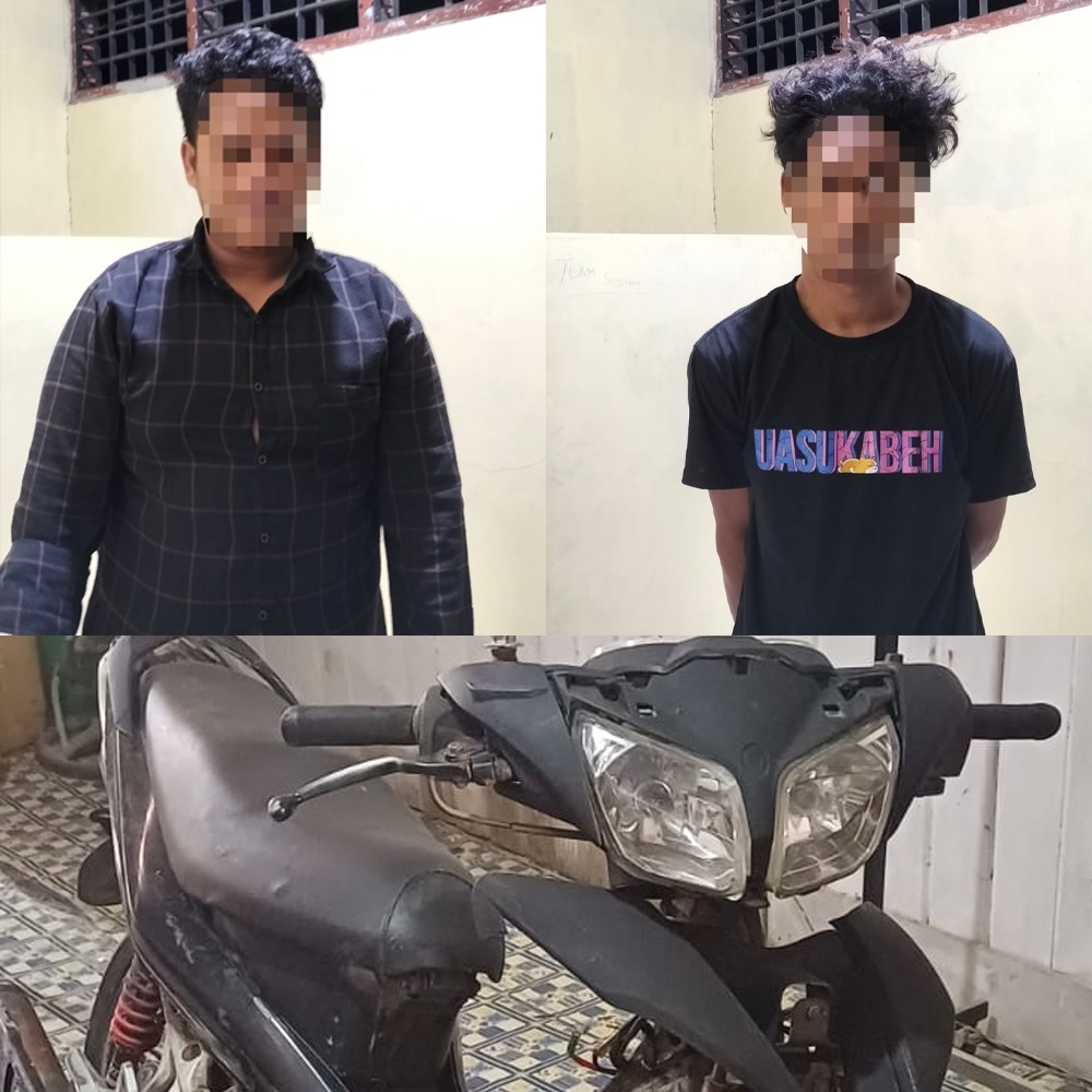 tersangka dan barang bukti (dokumen: Humas Polda Kaltim)