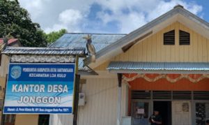Ilustrasi kantor Desa Jonggon (dok: hadriani aulia)