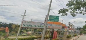 Pelang selamat datang di Sangasanga