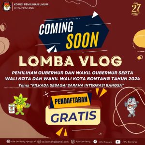Poster lomba vlog dari KPU Bontang