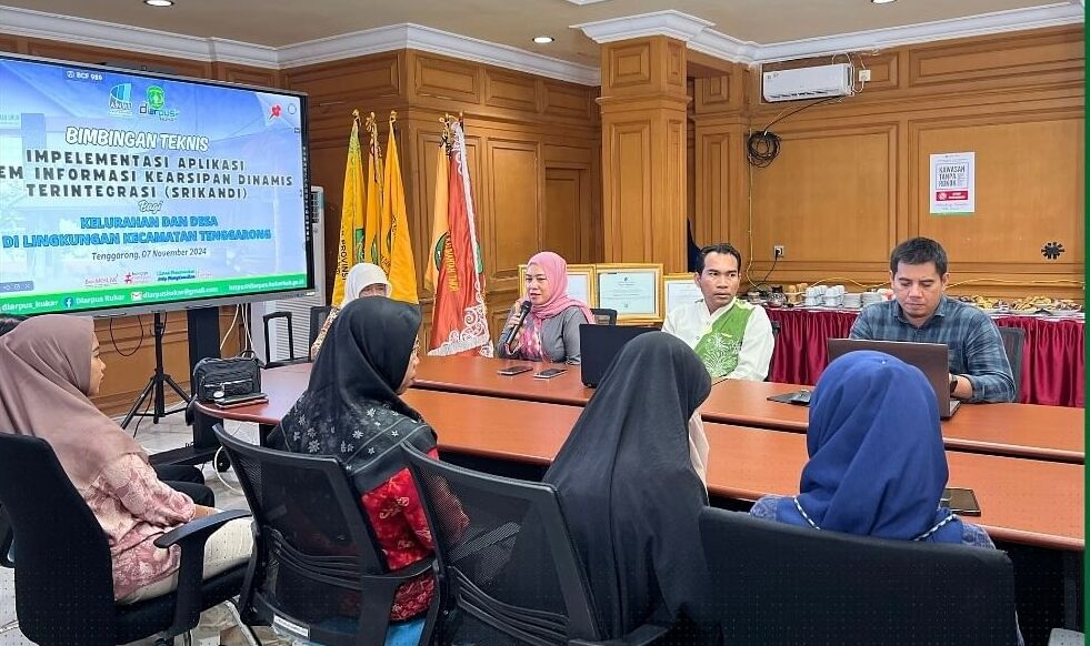 Diarpus Menggelar Bimbingan Teknis Untuk Perkenalkan Aplikasi SRIKANDI