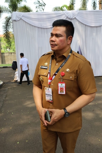 Pjs Kukar, Bambang Arwanto Saat Menghadiri Rakornas Terkait Program Pemerintah