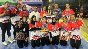 Babinsa Jembayan Hadiri Penutupan Turnamen Voli