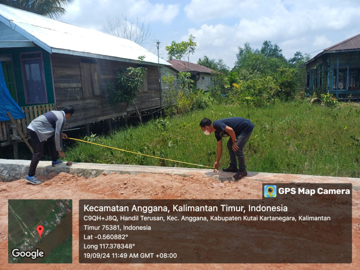 Progres pembangunan SPBUN (Nelayan) Desa Handil Terusan Kecamatan Anggana (Syamsudin For Media Etam)
