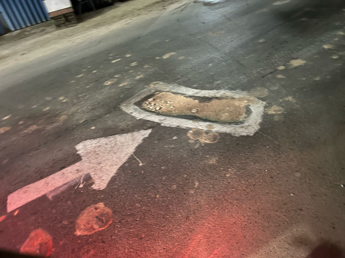 Tanda Lubang yang dibuat warga Palaran. (Foto: Rahma)