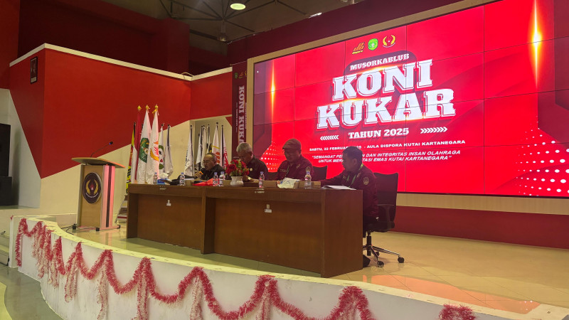 Pembukaan MUSORKABLUB KONI Kukar 2025 bertempat di gedung rapat serbaguna Dispora (DILLA)