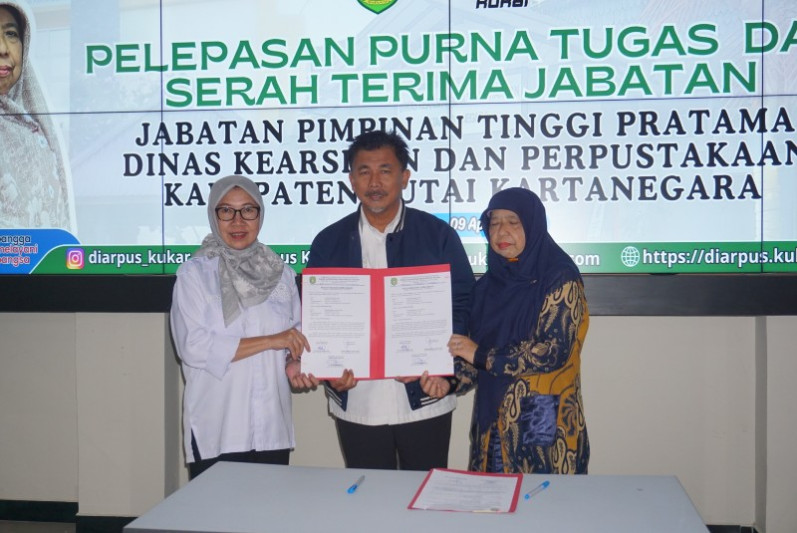 Hj. Aji Lina Rodiah Pensiun, Posisi Kadis Perpustakaan Kukar Diisi Rinda Desianti