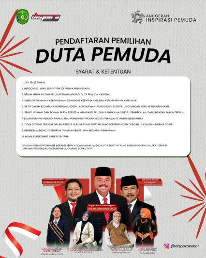 Pendaftaran Duta Pemuda 2025 Dibuka! Dispora Kukar Cari Talenta Muda Berpotensi