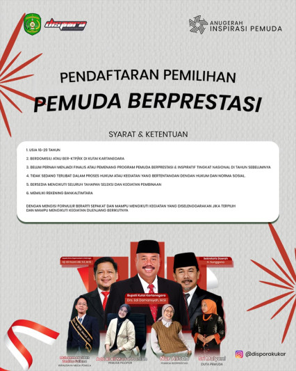 Dispora Kukar Gelar Anugerah Inspirasi Pemuda 2025, Ajak Pemuda Berprestasi Berkontribusi Nyata
