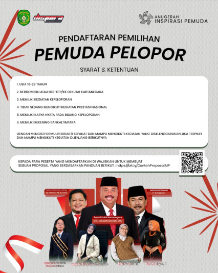 Kesempatan Emas! Dispora Kukar Cari Pemuda Pelopor Inspirasi 2025