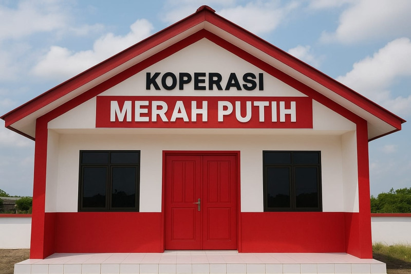 ilustrasi koperasi merah putih